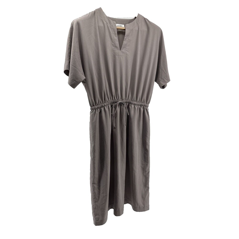 haven well within dress Taupe Size Xs Drawstring Waist Side Pockets